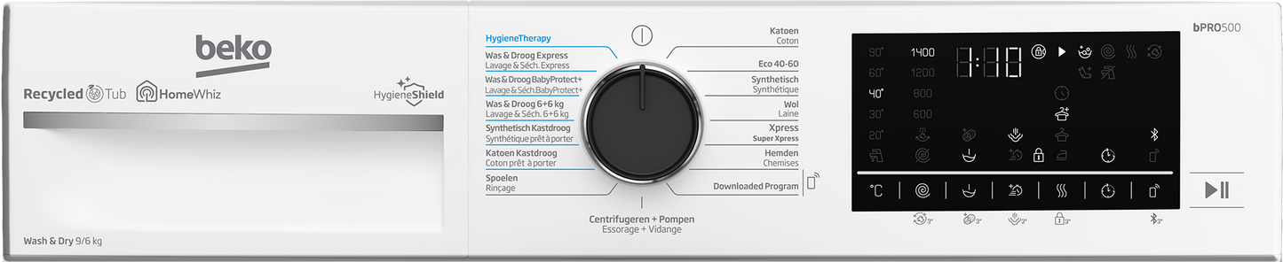 BEKO B5DT59442W Was/ Droogcombinatie 9KG/6KG