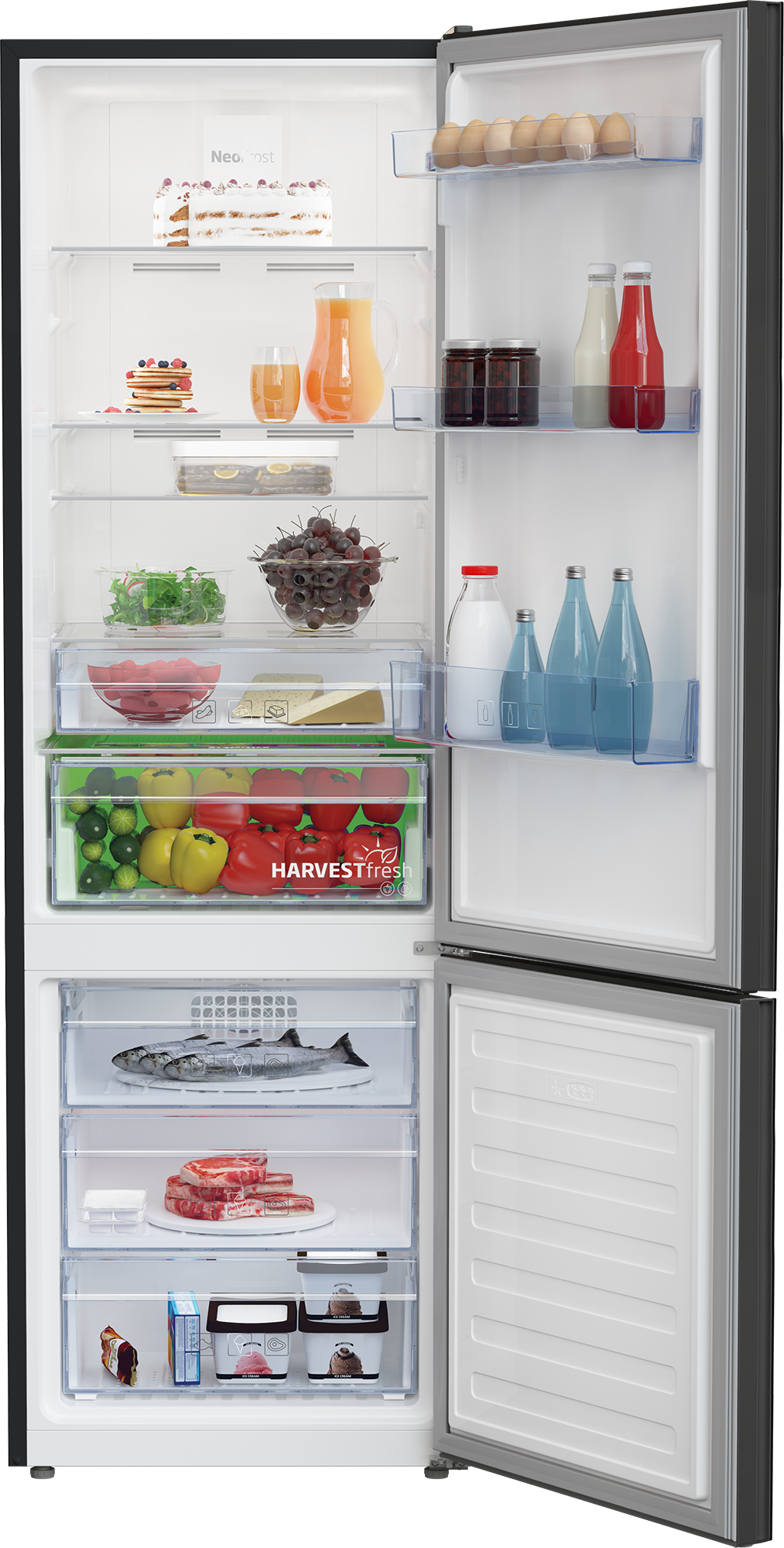 BEKO RCNT375E40ZGBN koelvriescombinatie