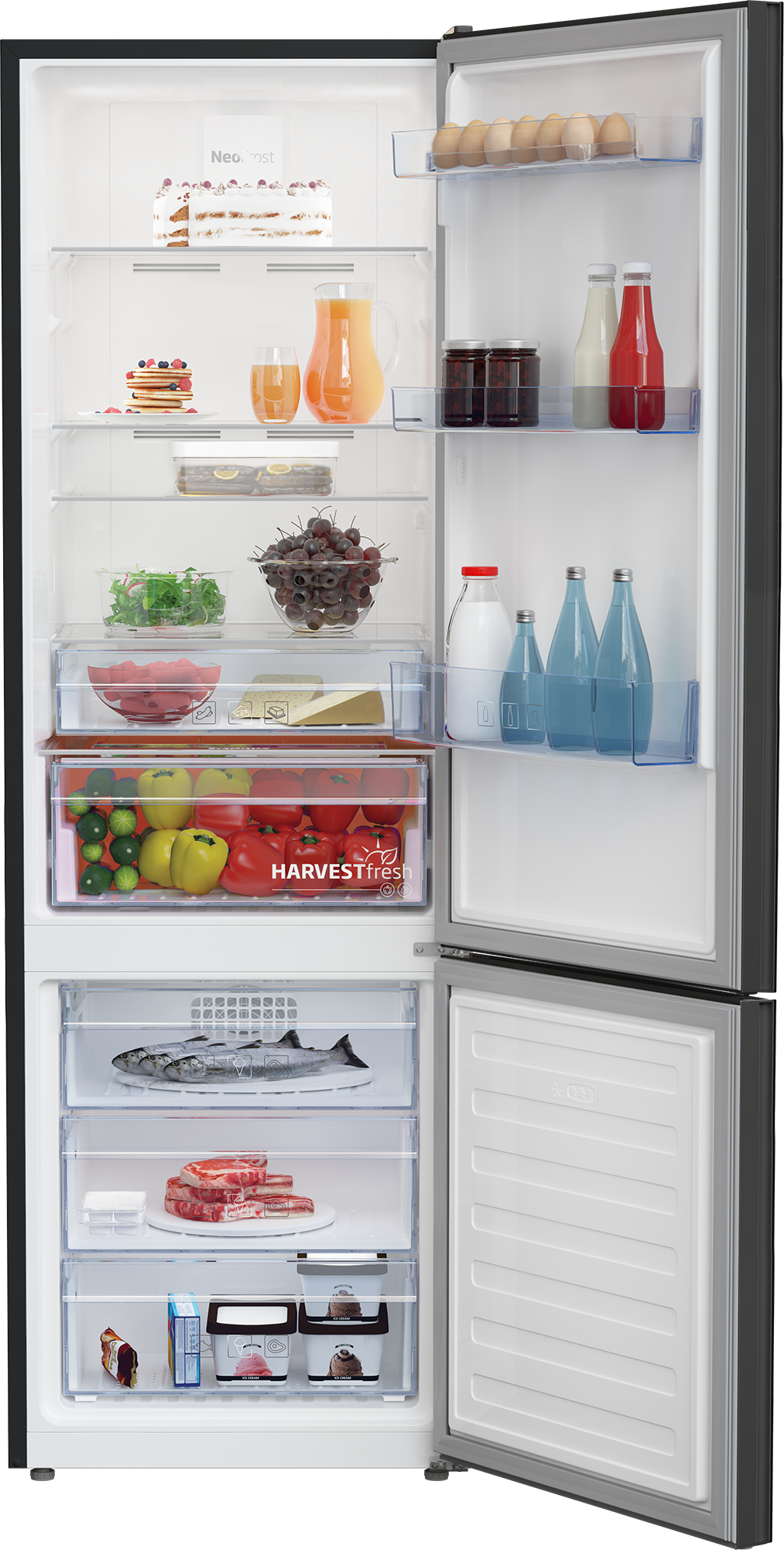 BEKO RCNT375E40ZGBN koelvriescombinatie
