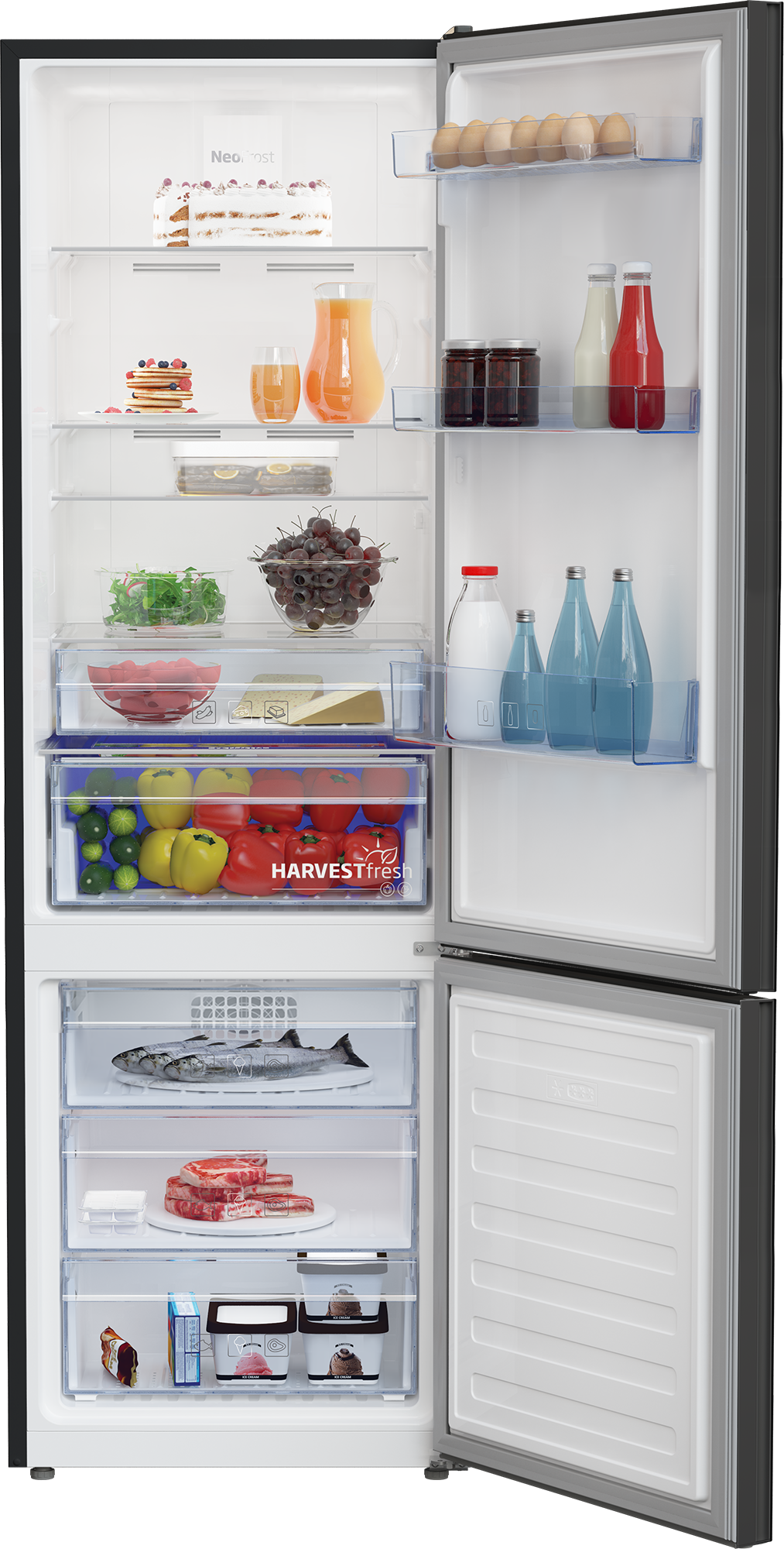 BEKO RCNT375E40ZGBN koelvriescombinatie