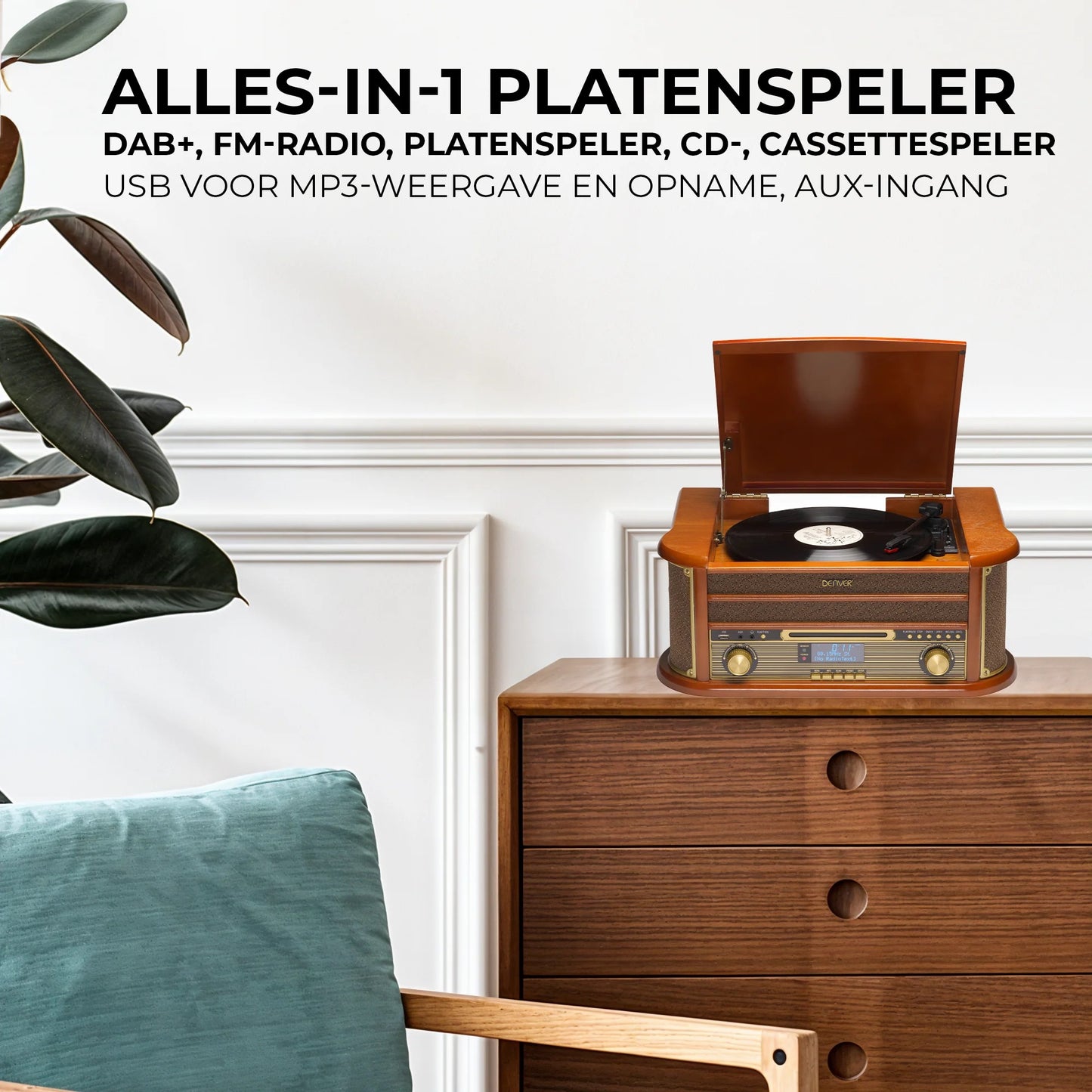 Denver MRD51 Platenspeler BRUIN