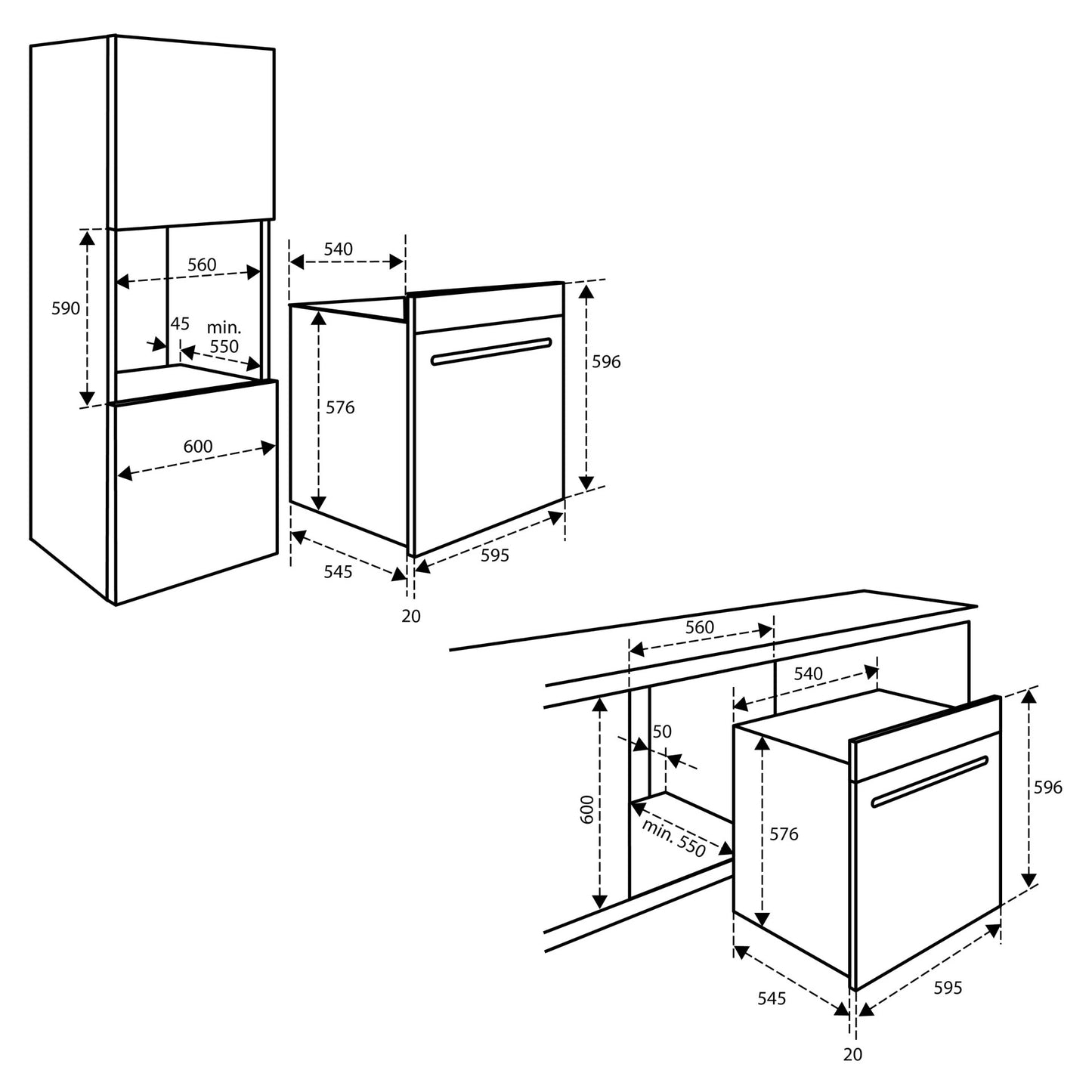 Inventum IOM6072RK Inbouw oven - Nis 60