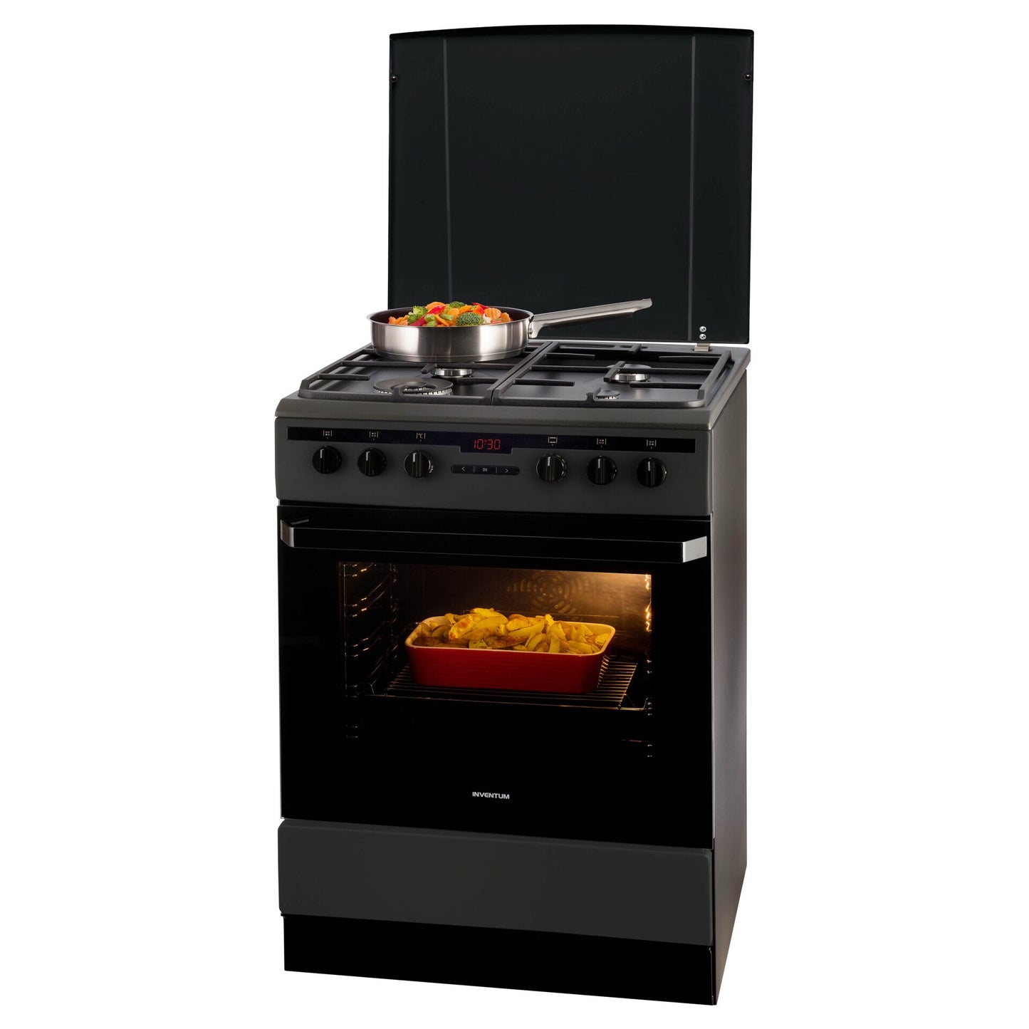 Inventum VFG6034WGZWA Gasfornuis Zwart