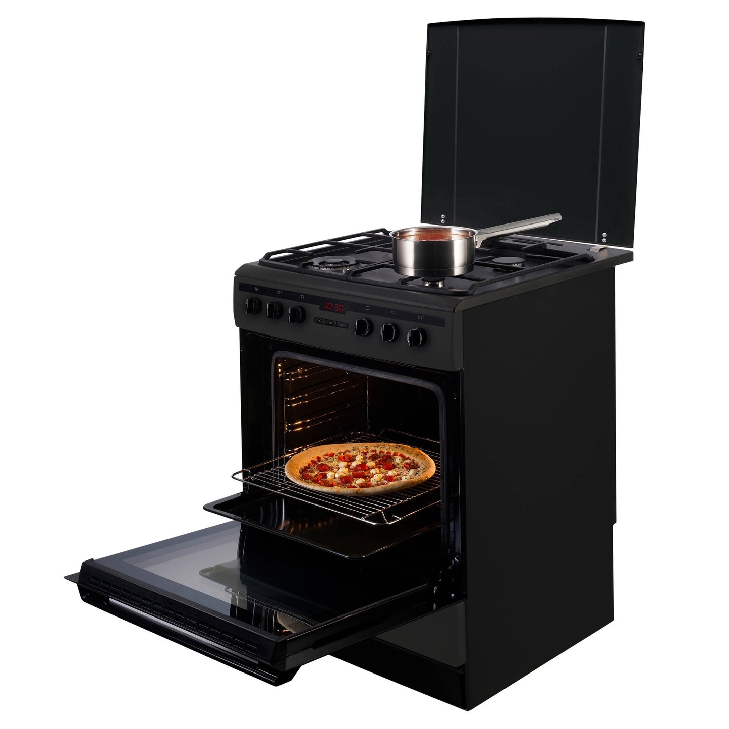 Inventum VFG6034WGZWA Gasfornuis Zwart