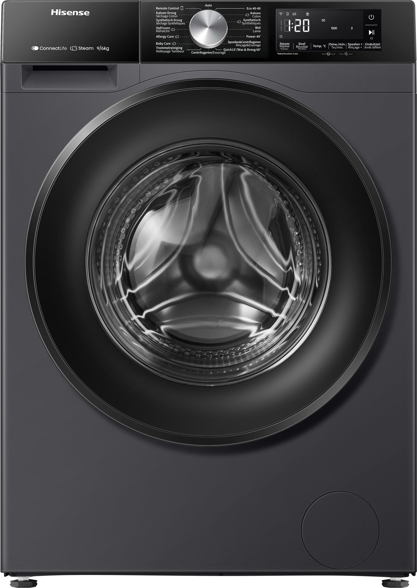 HISENSE WD3S9043BB3 Was/ Droogcombinatie 9KG/ 6KG