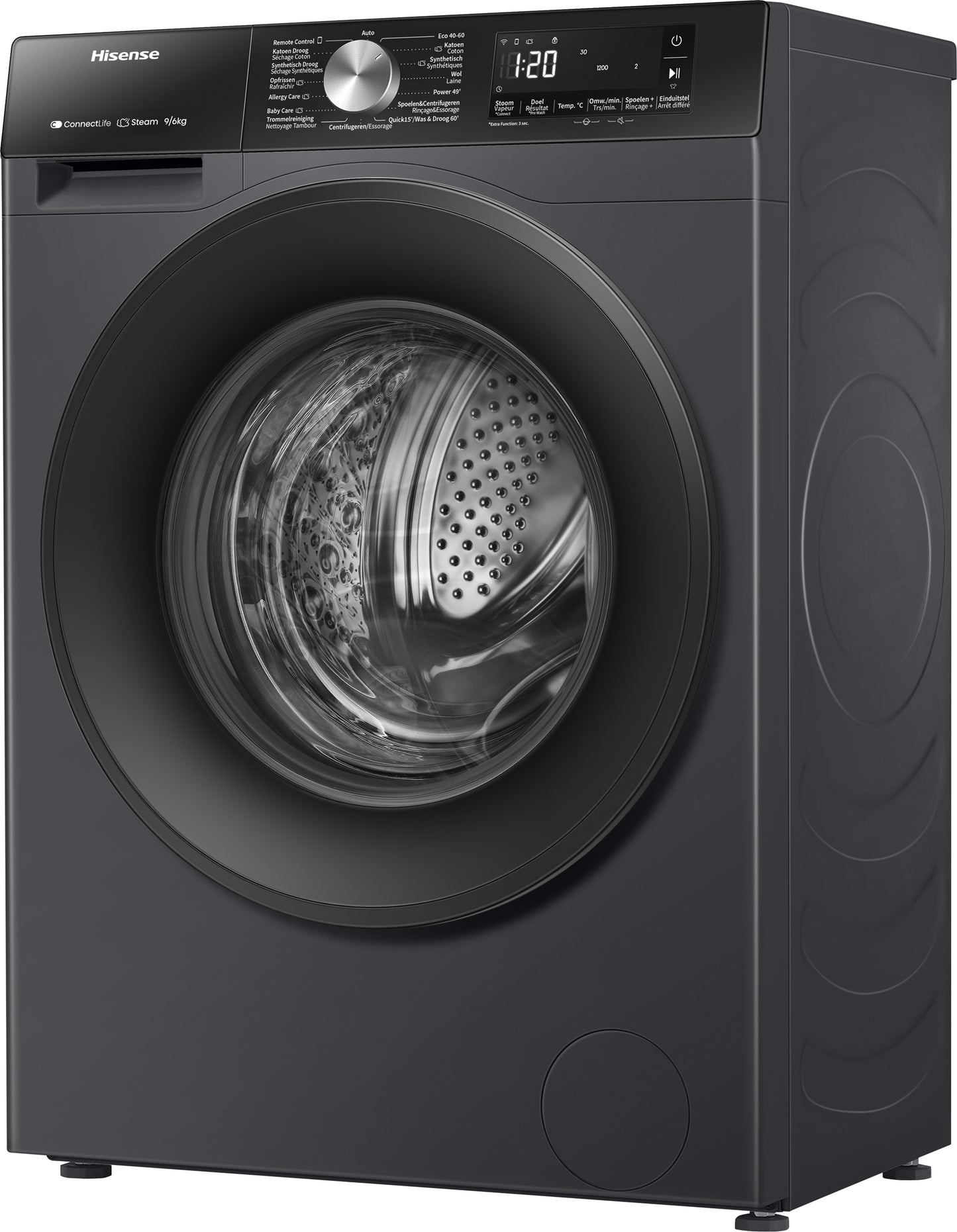 HISENSE WD3S9043BB3 Was/ Droogcombinatie 9KG/ 6KG