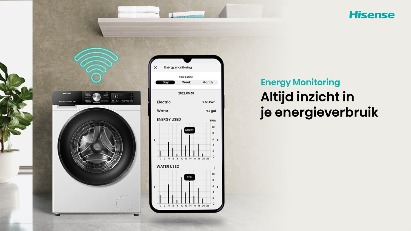 HISENSE WD3S9043BW3 Was/ Droogcombinatie 9KG/ 6KG