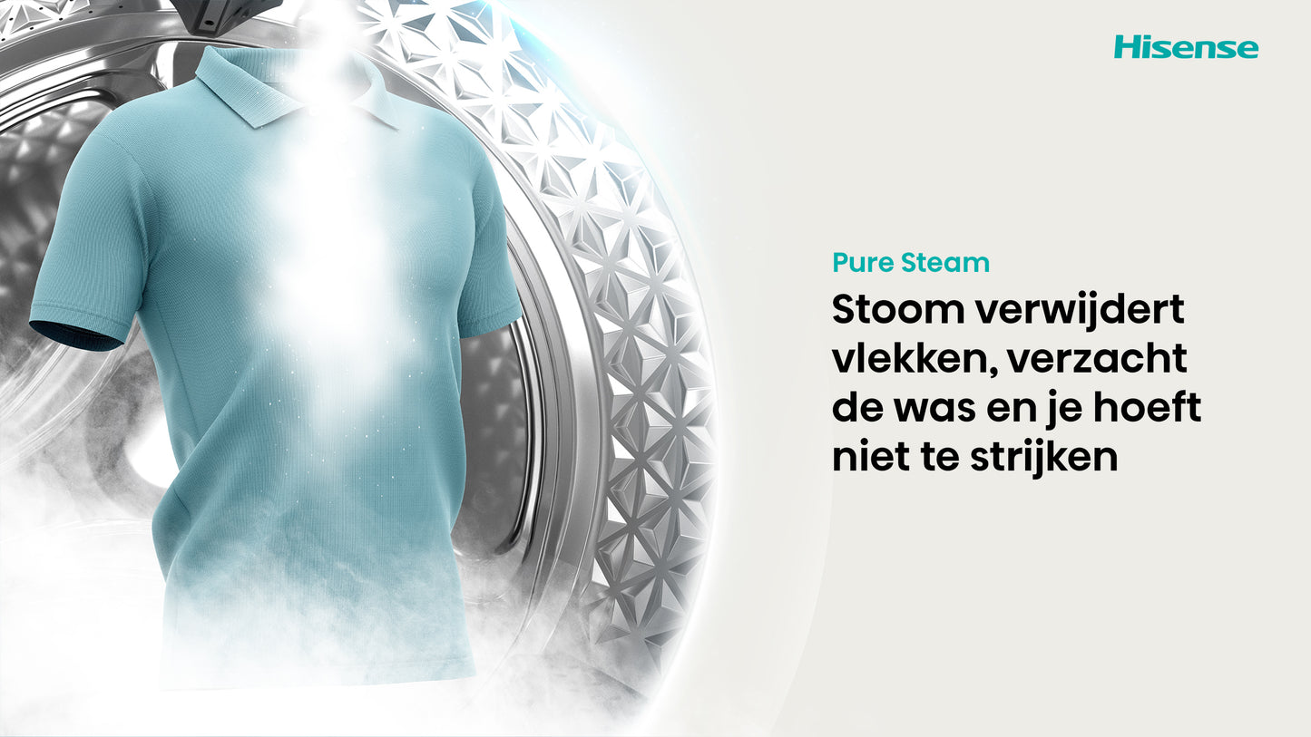 HISENSE WD3S9043BW3 Was/ Droogcombinatie 9KG/ 6KG