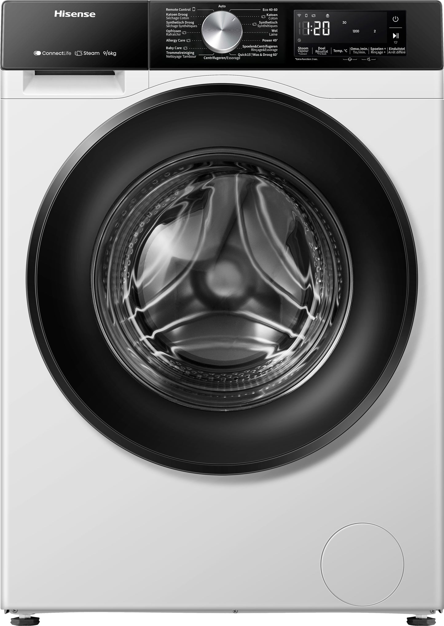 HISENSE WD3S9043BW3 Was/ Droogcombinatie 9KG/ 6KG