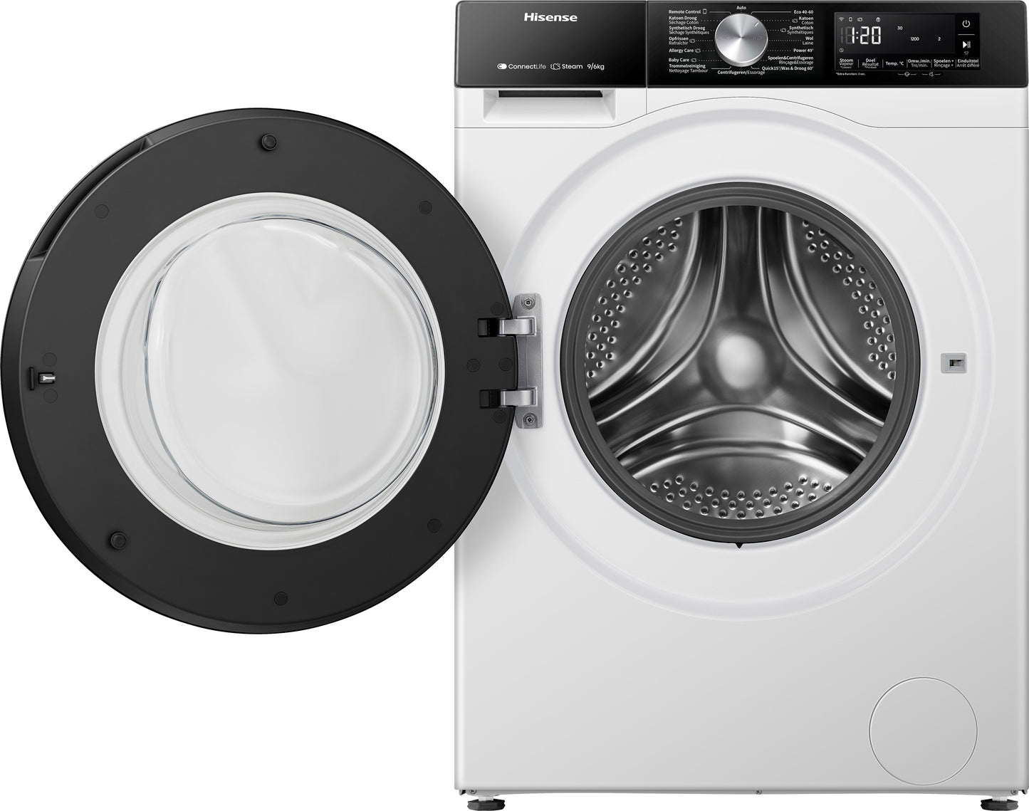 HISENSE WD3S9043BW3 Was/ Droogcombinatie 9KG/ 6KG