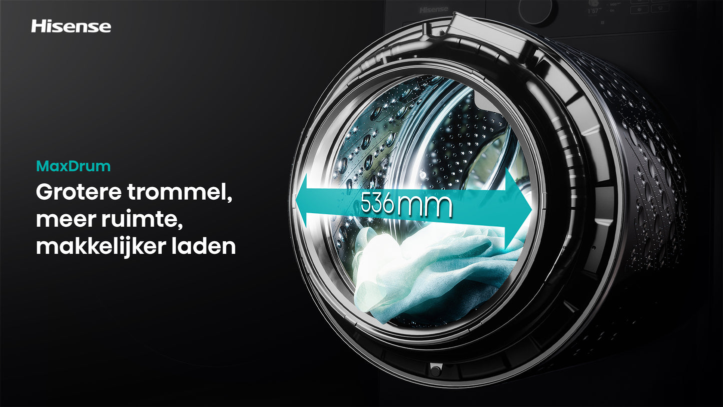 HISENSE WD5I8043BWF Was/ Droogcombinatie 8KG/ 5KG