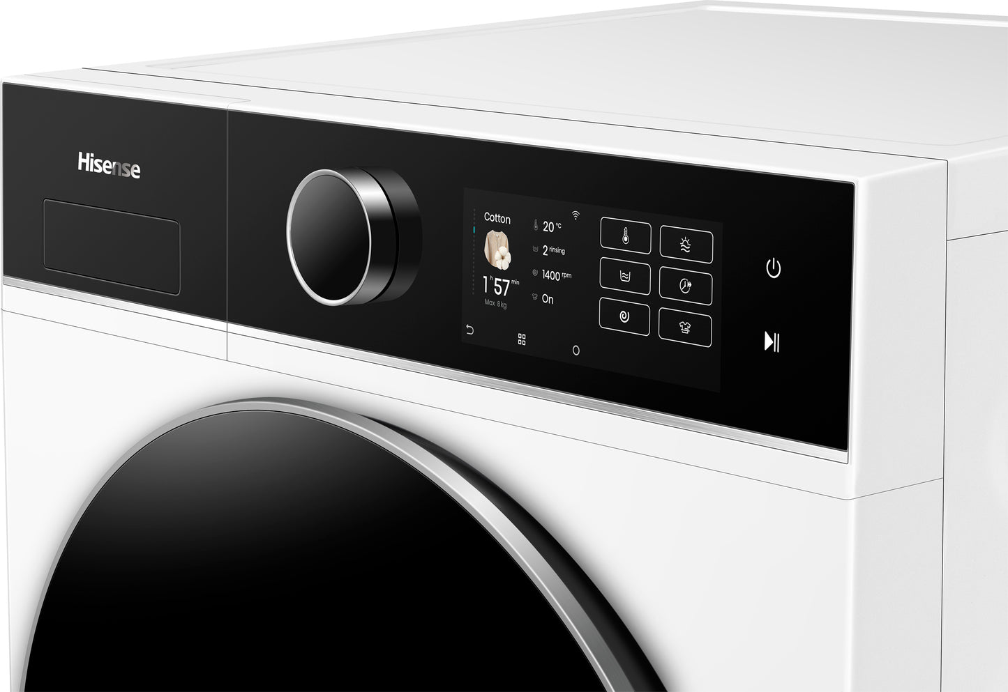 HISENSE WD5I8043BWF Was/ Droogcombinatie 8KG/ 5KG