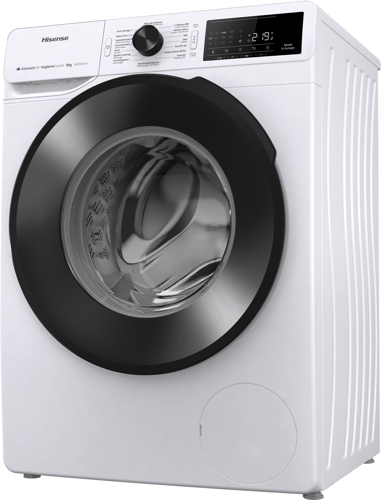 Hisense WF3V843BW/BLX wasmachine 8KG
