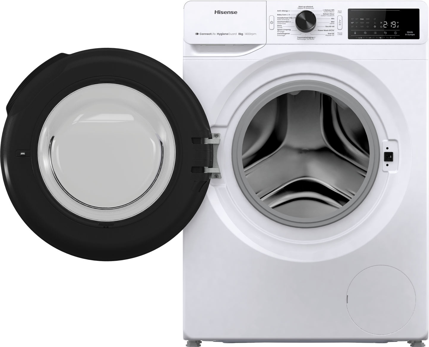 Hisense WF3V843BW/BLX wasmachine 8KG
