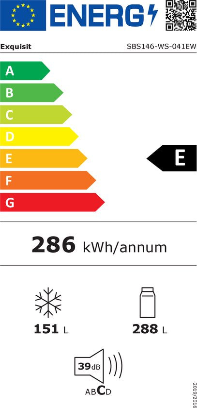 Exquisit SBS146-WS-041EW amerikaanse koelkast