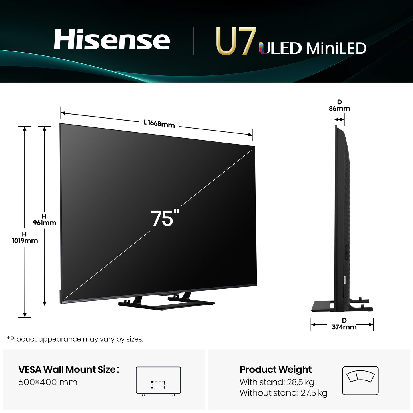 HISENSE 75U79Q ULED SMART tv (2025)