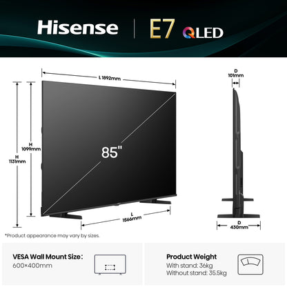 HISENSE 85E79Q SMART tv (2025)