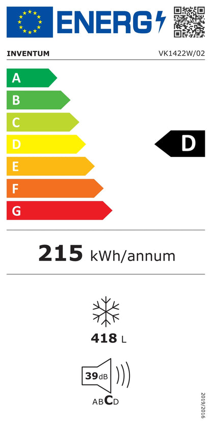 Inventum VK1422W Vrieskist 418L