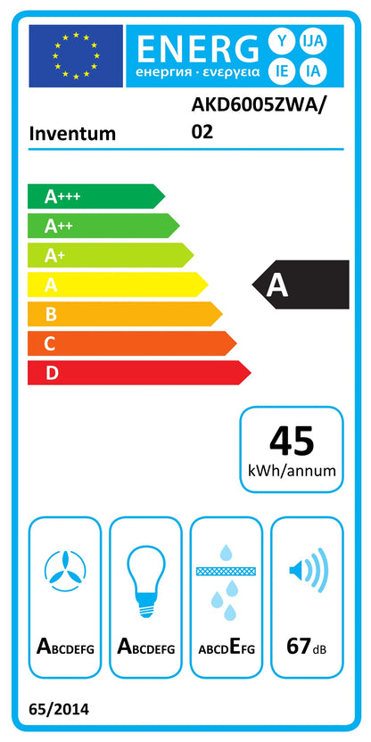 Inventum AKD6005ZWA Afzuigkap 60cm