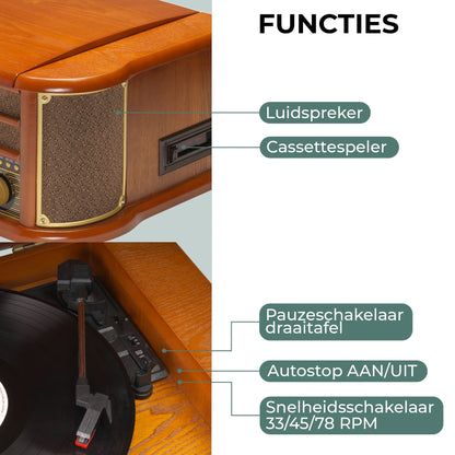 Denver MRD51 Platenspeler BRUIN