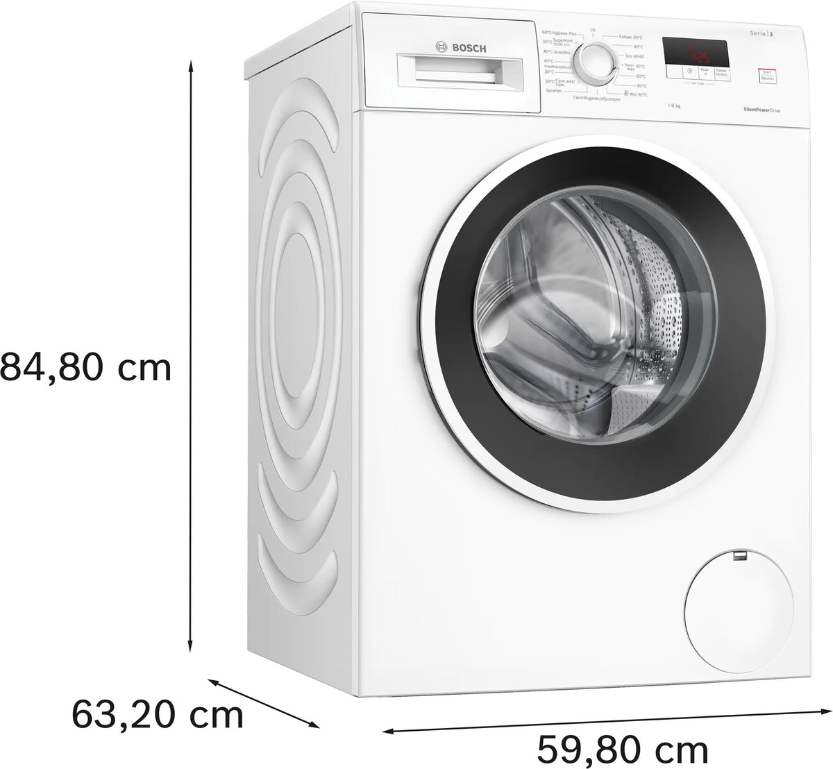 BOSCH WGE0340SNL Serie 2 8KG Wasmachine