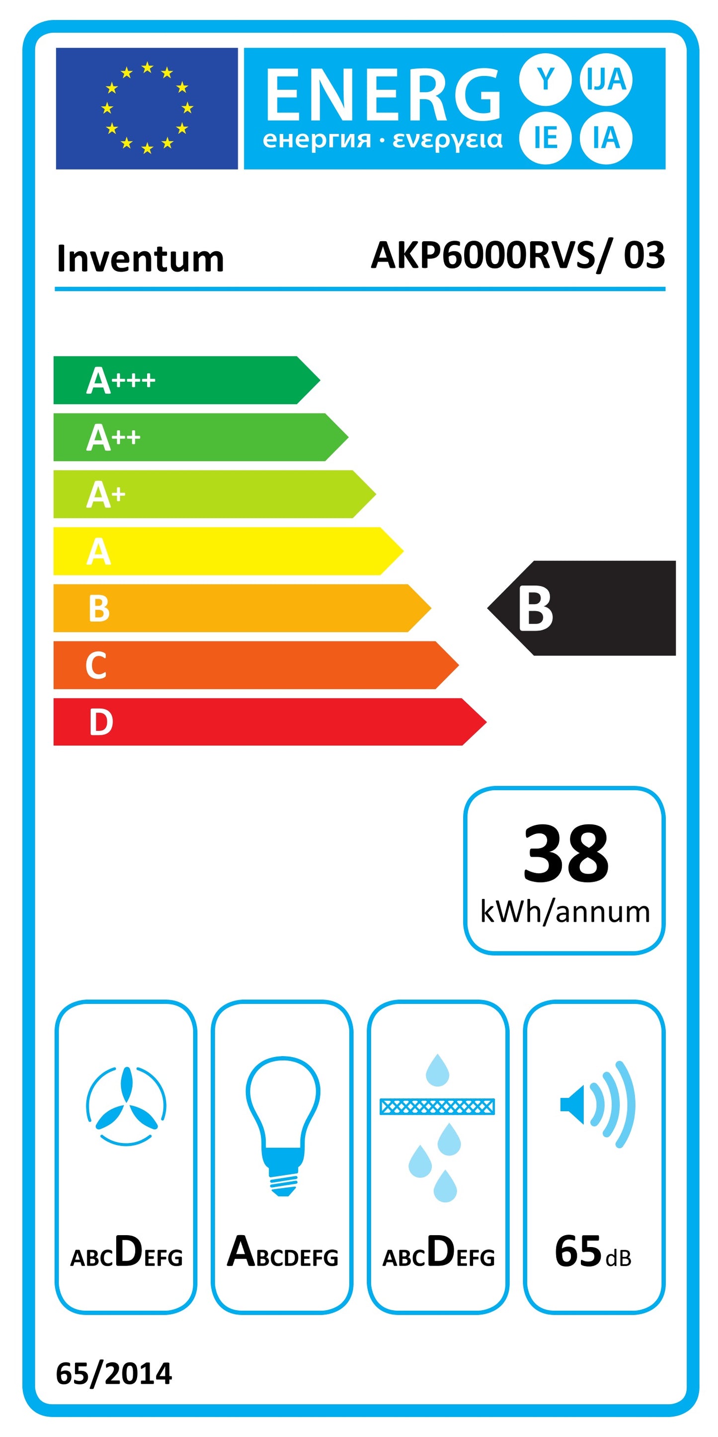 Inventum AKP6000RVS Afzuigkap 60cm