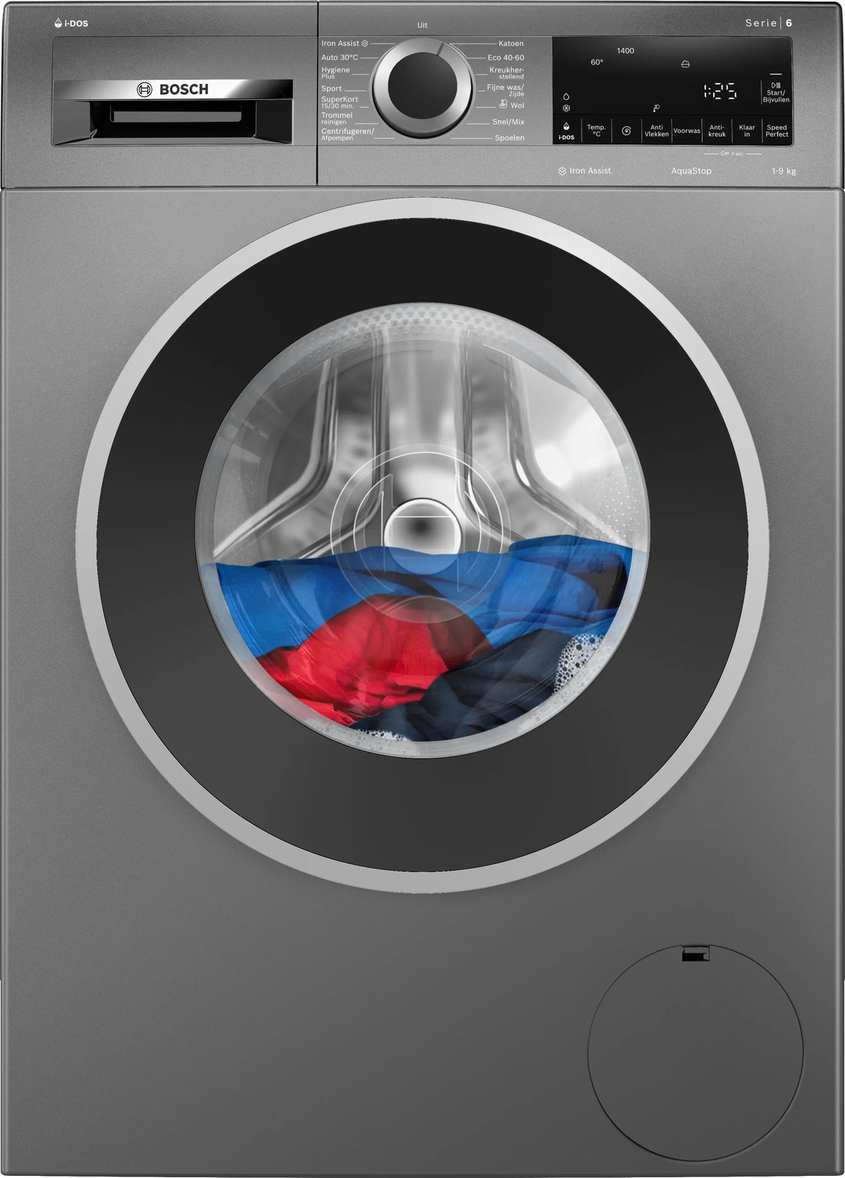BOSCH WGG244FINL 9KG Serie 6 Cast Iron Grey Wasmachine