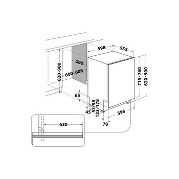 Whirlpool WH8IPB14AM6L0 inbouw vaatwasser 60CM