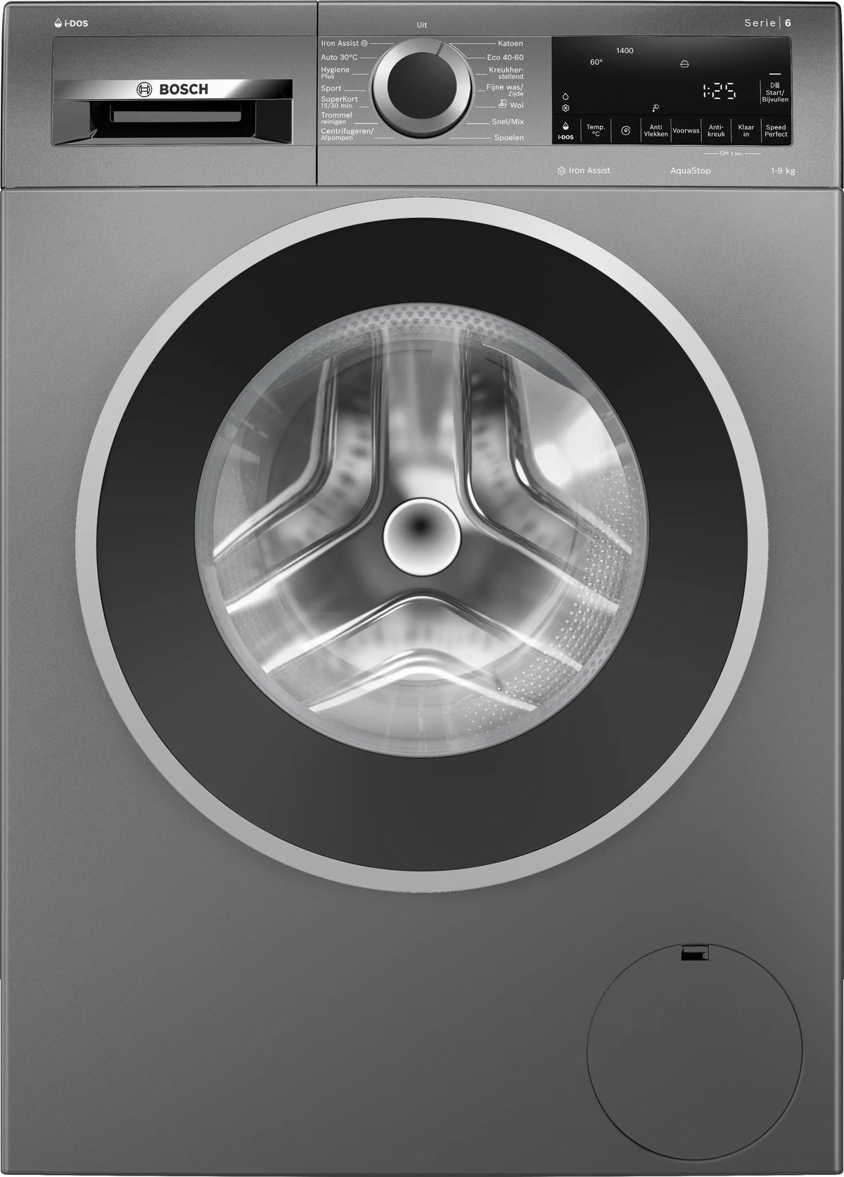 BOSCH WGG244FINL 9KG Serie 6 Cast Iron Grey Wasmachine