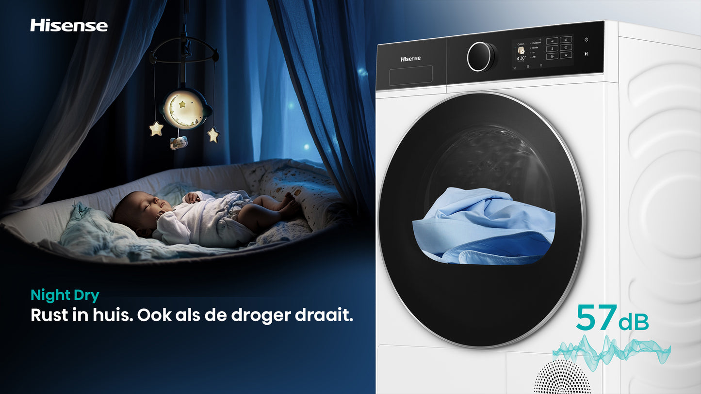 HISENSE DH5i804BWCD Warmtepompdroger 8KG
