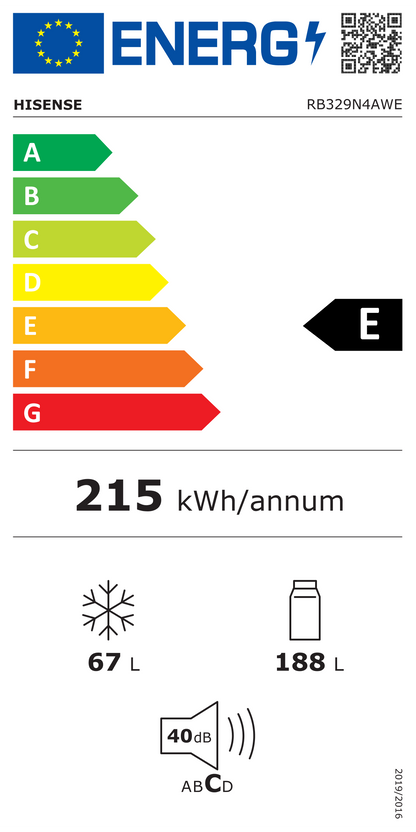 Hisense RB329N4AWE koelvriescombinatie