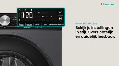 HISENSE WD3S9043BB3 Was/ Droogcombinatie 9KG/ 6KG